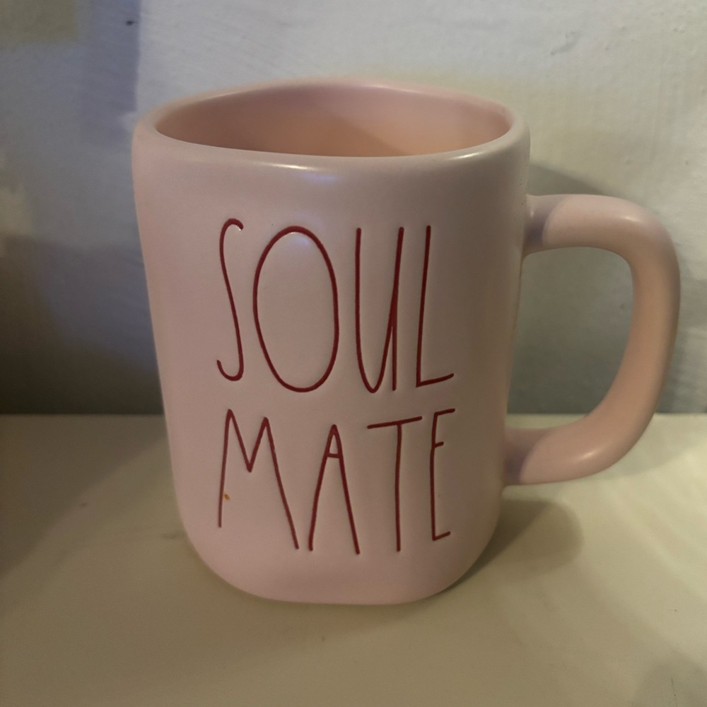 Rae Dunn Blush Pink Valentine’s Day “Soul Mate” Mug